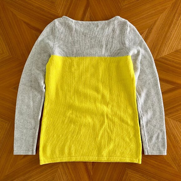 Vintage Banana Republic wool cashmere sweater, size S, yellow-gray - Picture 2 of 5